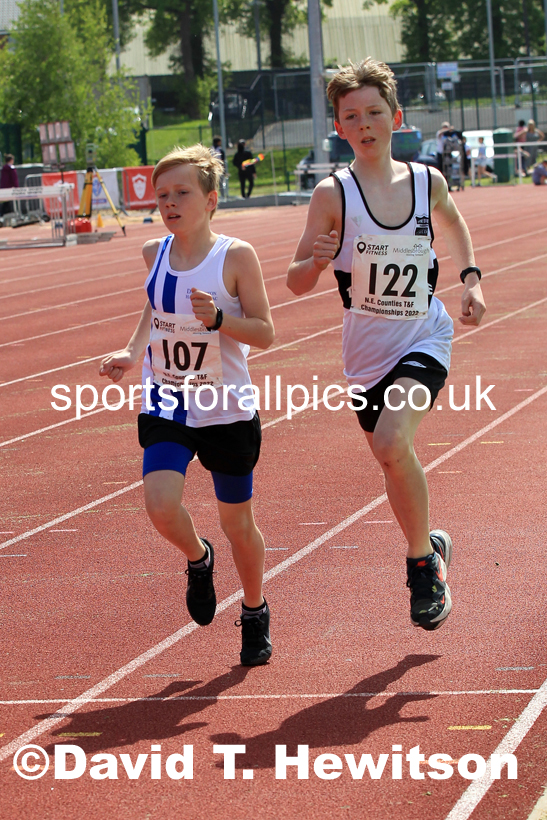 Men and Boys 1500 metres, 2022 North Eastern Track and Field Champs., Middlesbrough. David T. Hewitson/Sports for All Pics